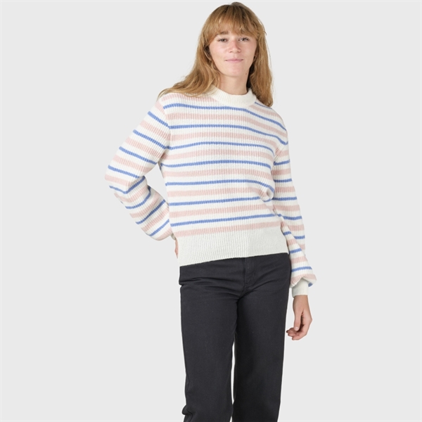 Klitmøller Collective Melli knit - Ocean/cream/light blue